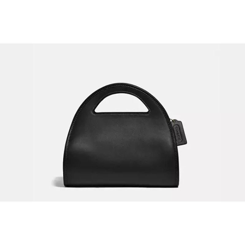 Coach 136 Limited Edition Zip Dome Glovetanned Black Crossbody - Pre-Owned